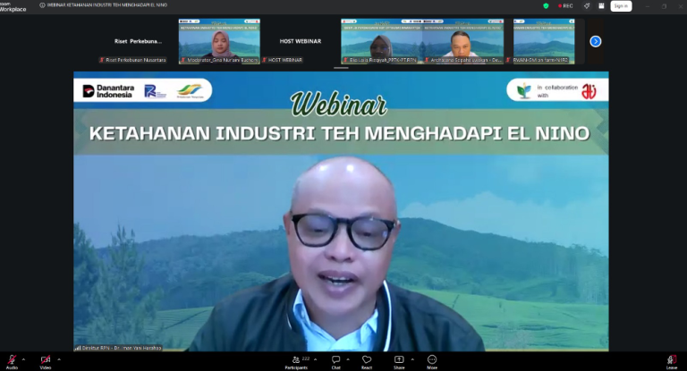 PT RPN Melalui Pusat Penelitian Teh dan Kina dan Asosiasi Teh Indonesia Gelar Webinar: Strategi Adaptasi dan Mitigasi El Nino untuk Perkuat Ketahanan Industri Teh Nasional